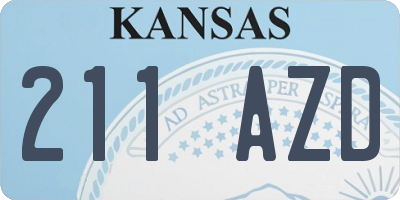 KS license plate 211AZD