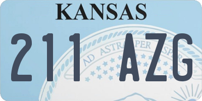 KS license plate 211AZG