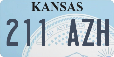 KS license plate 211AZH