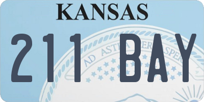 KS license plate 211BAY