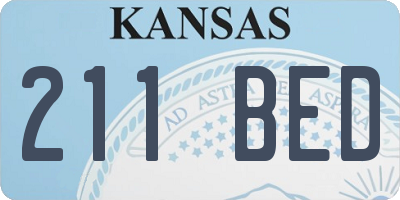 KS license plate 211BED