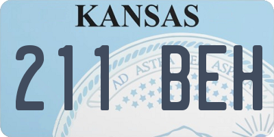 KS license plate 211BEH