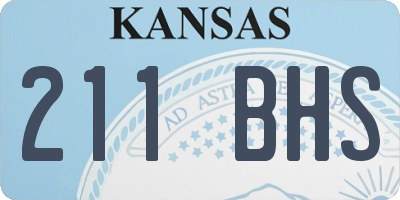 KS license plate 211BHS