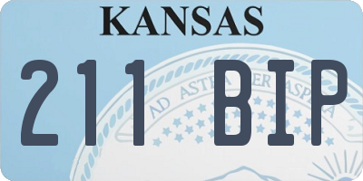 KS license plate 211BIP