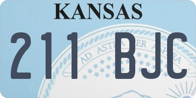 KS license plate 211BJC