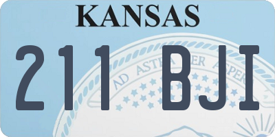 KS license plate 211BJI