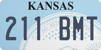 KS license plate 211BMT