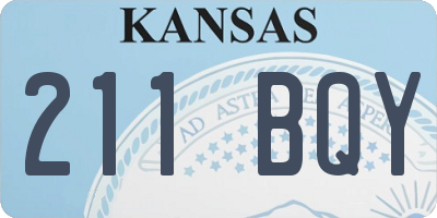 KS license plate 211BQY