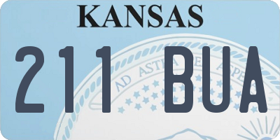 KS license plate 211BUA