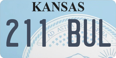 KS license plate 211BUL