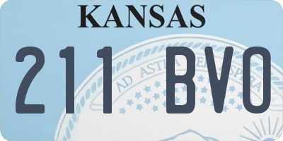 KS license plate 211BVO