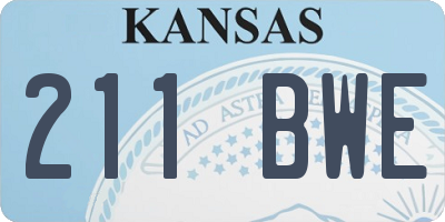 KS license plate 211BWE