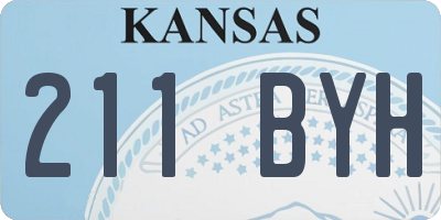 KS license plate 211BYH