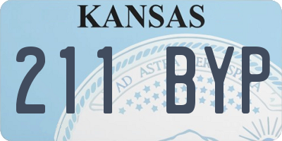 KS license plate 211BYP