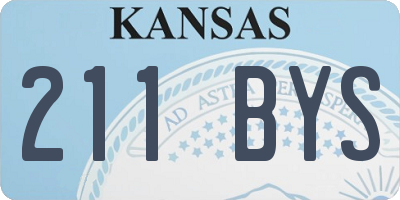 KS license plate 211BYS