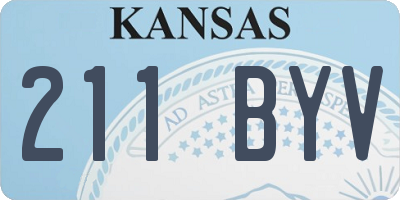 KS license plate 211BYV