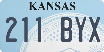 KS license plate 211BYX