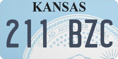 KS license plate 211BZC