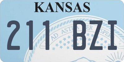 KS license plate 211BZI