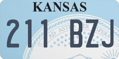 KS license plate 211BZJ