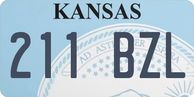 KS license plate 211BZL