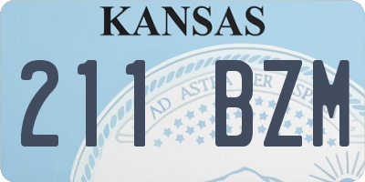 KS license plate 211BZM