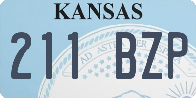 KS license plate 211BZP