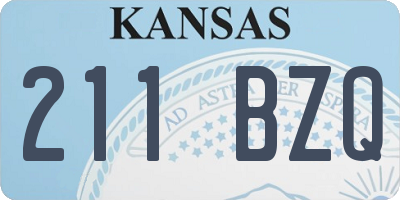 KS license plate 211BZQ