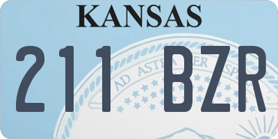 KS license plate 211BZR