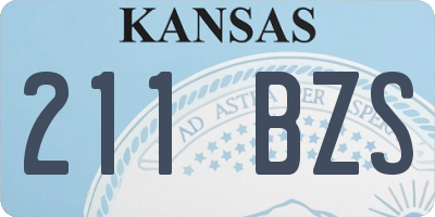 KS license plate 211BZS