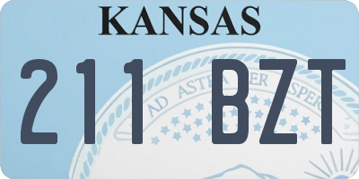 KS license plate 211BZT