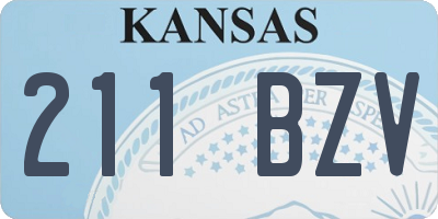 KS license plate 211BZV