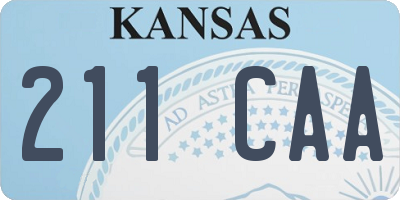 KS license plate 211CAA