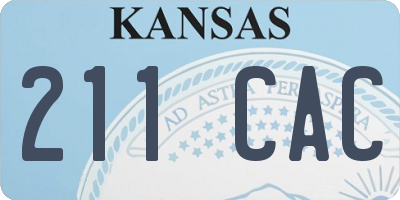 KS license plate 211CAC