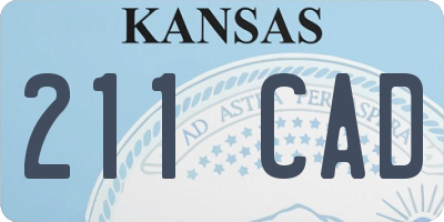 KS license plate 211CAD