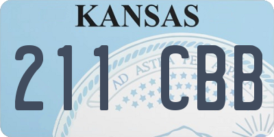 KS license plate 211CBB