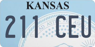KS license plate 211CEU
