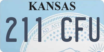 KS license plate 211CFU