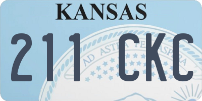 KS license plate 211CKC