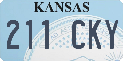 KS license plate 211CKY