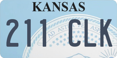 KS license plate 211CLK