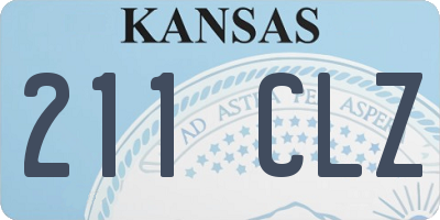 KS license plate 211CLZ