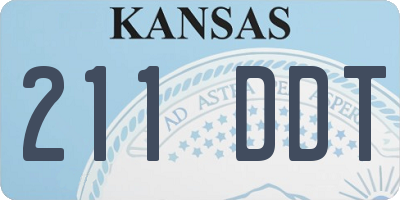 KS license plate 211DDT