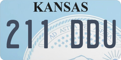 KS license plate 211DDU