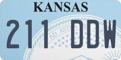 KS license plate 211DDW