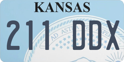 KS license plate 211DDX