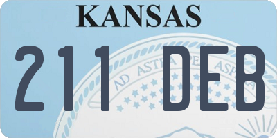 KS license plate 211DEB