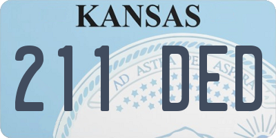 KS license plate 211DED