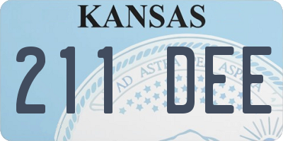 KS license plate 211DEE