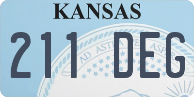 KS license plate 211DEG